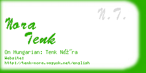 nora tenk business card